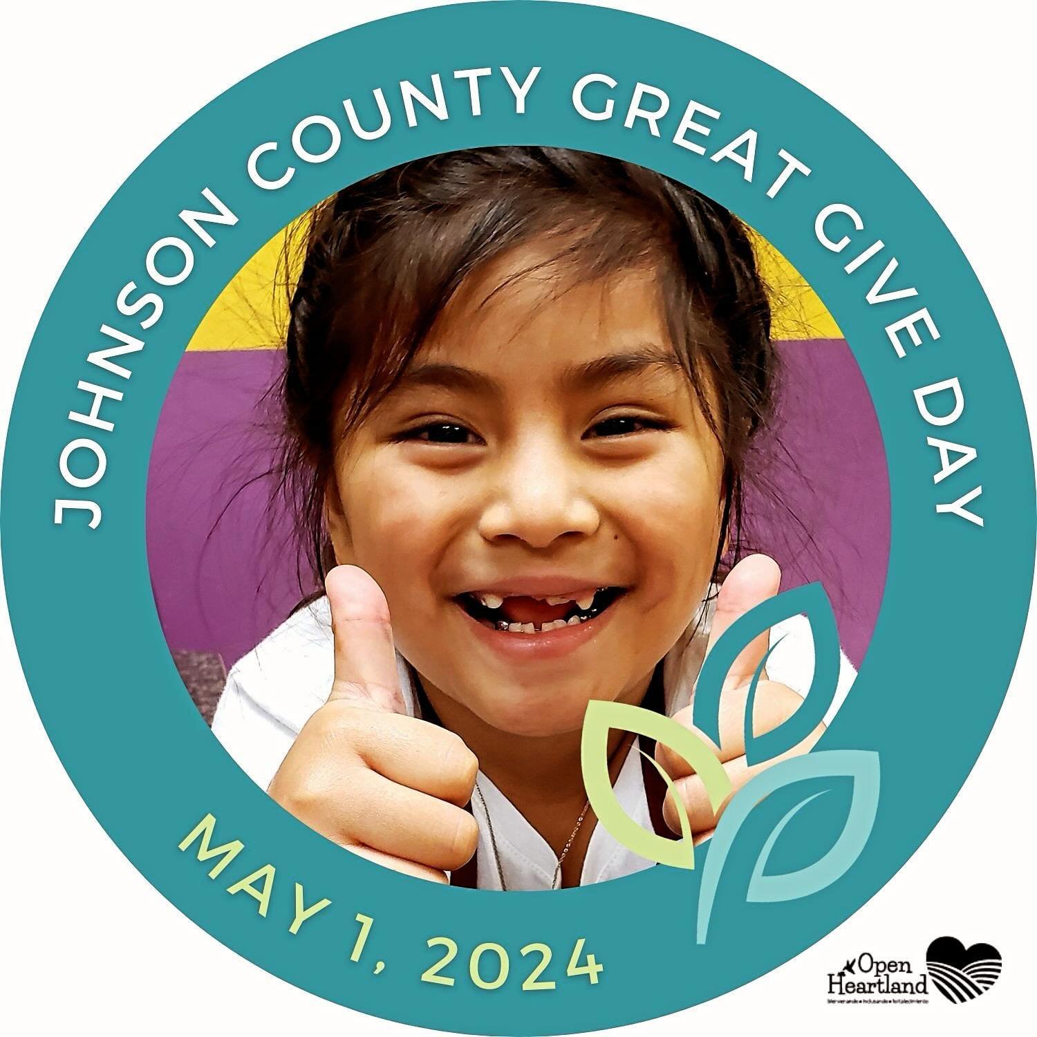 How can you be involved in Johnson County Great Give Day? Make a gift to a local nonprofit organization whose mission aligns with your passion on May 1st!