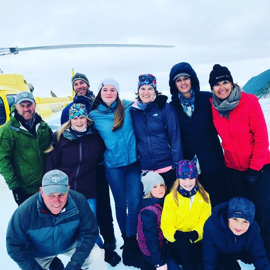 Made it. Glacier climbing.