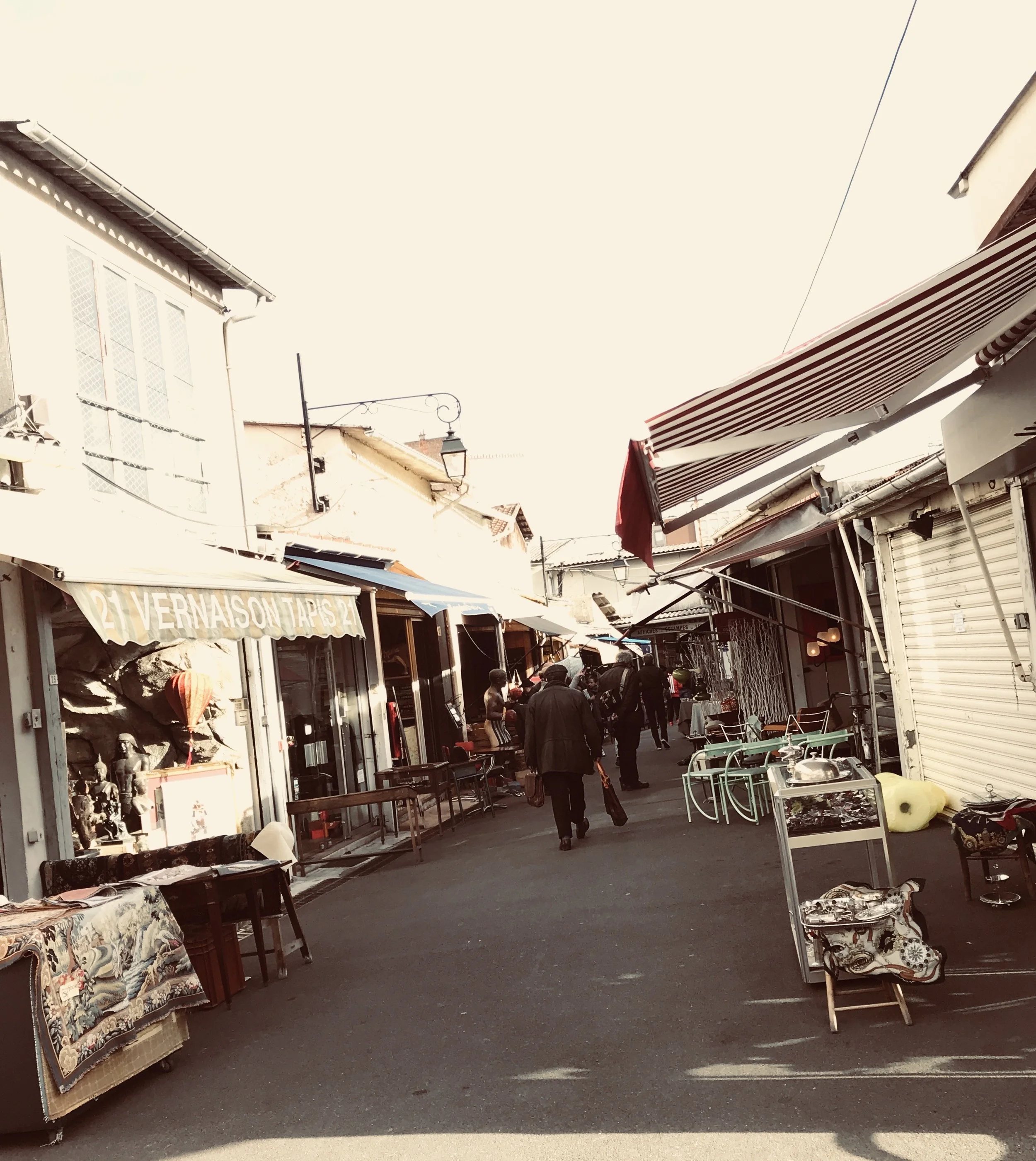 Flea markets in the morning