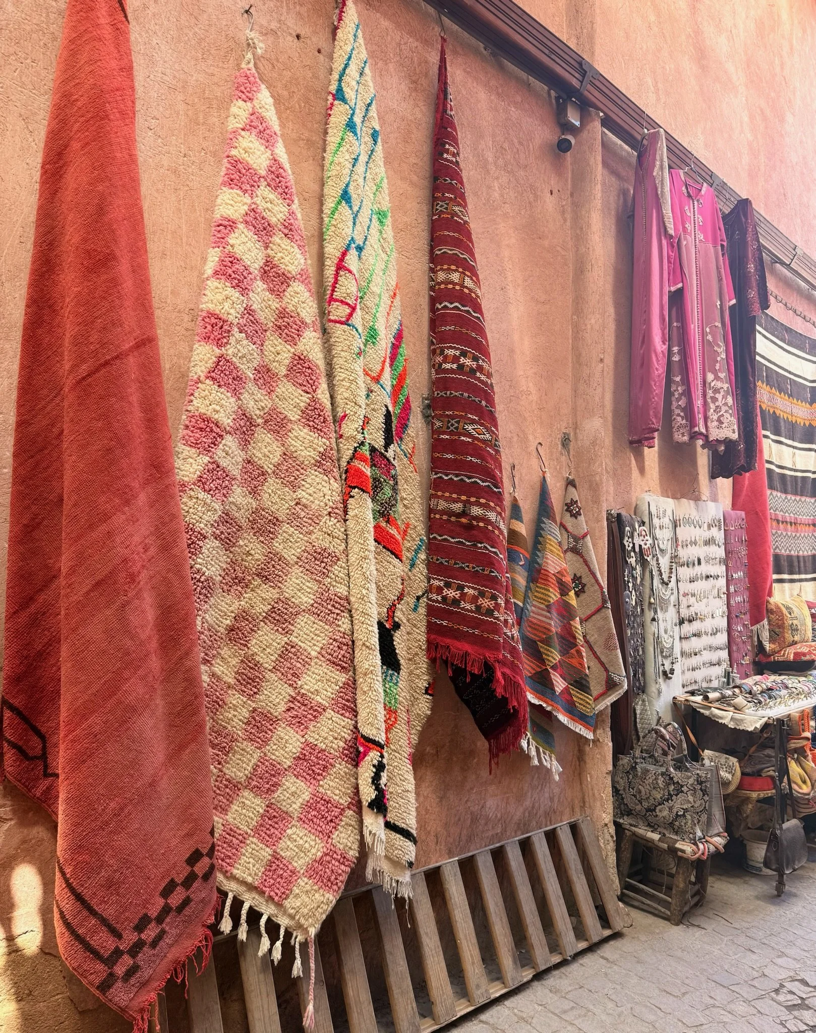 Where carpets line the walls ..