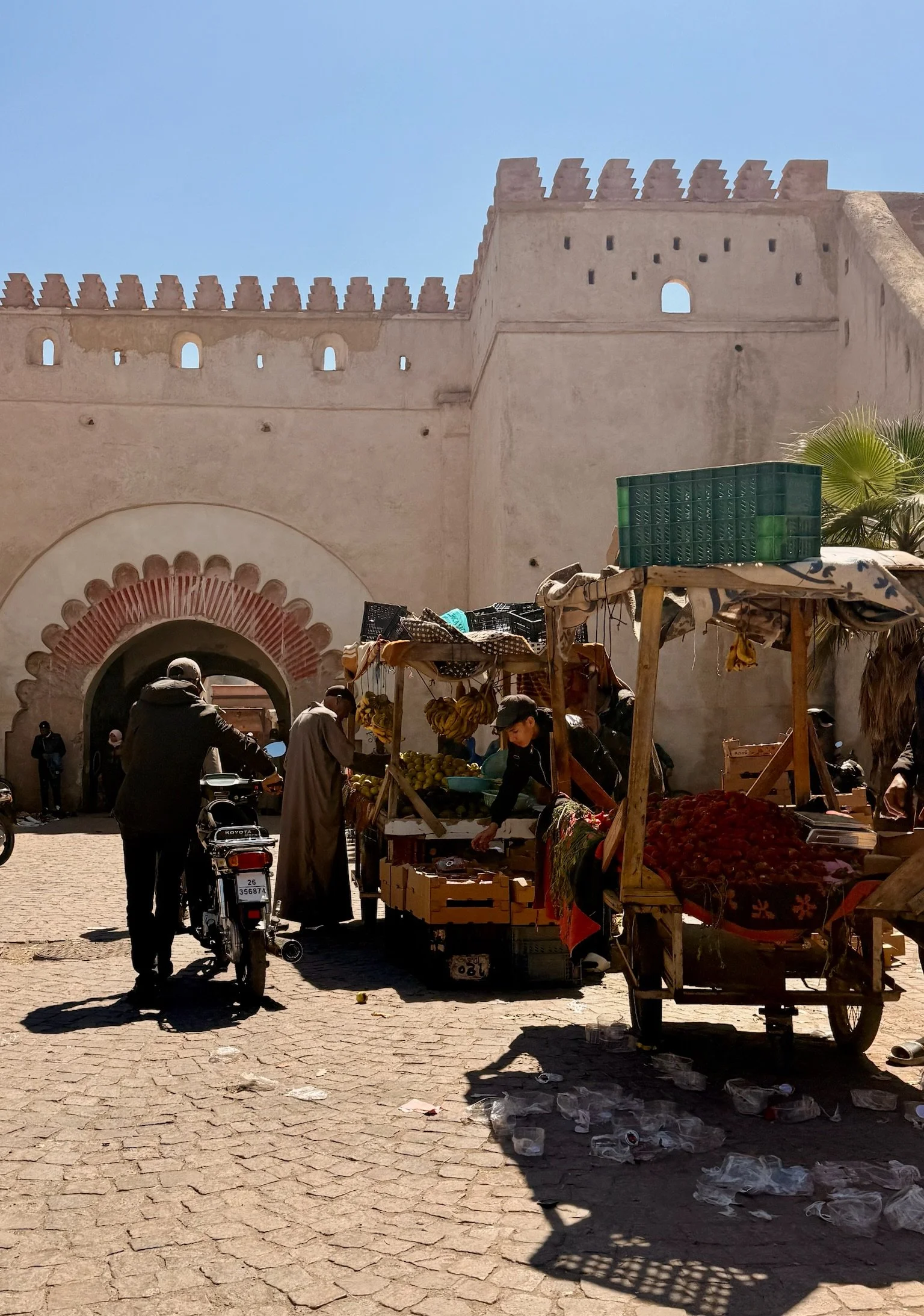 The local side of the ancient wall