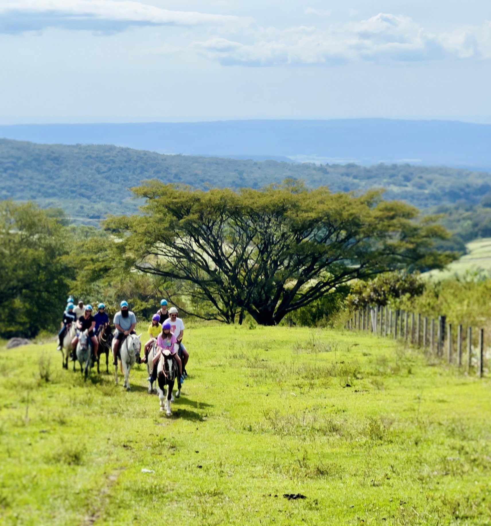 Riding to the top of the mountain to zipline down