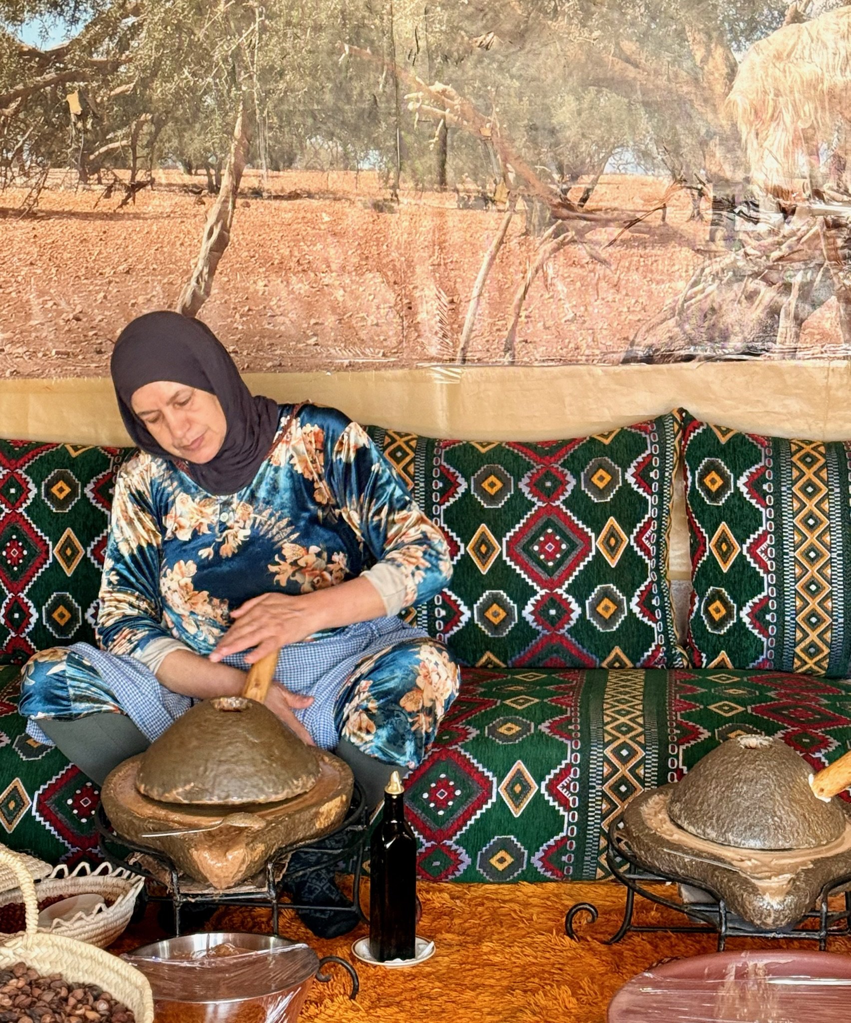 Making argan oil from the Argan tree seeds