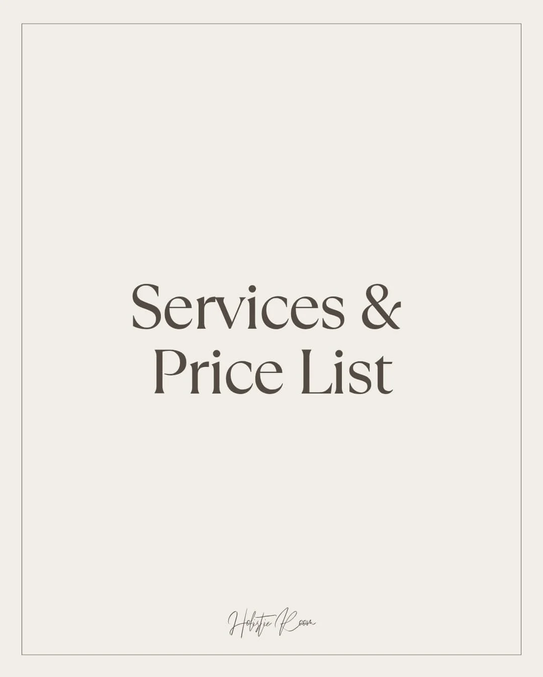 Services &amp; Price List 🤍