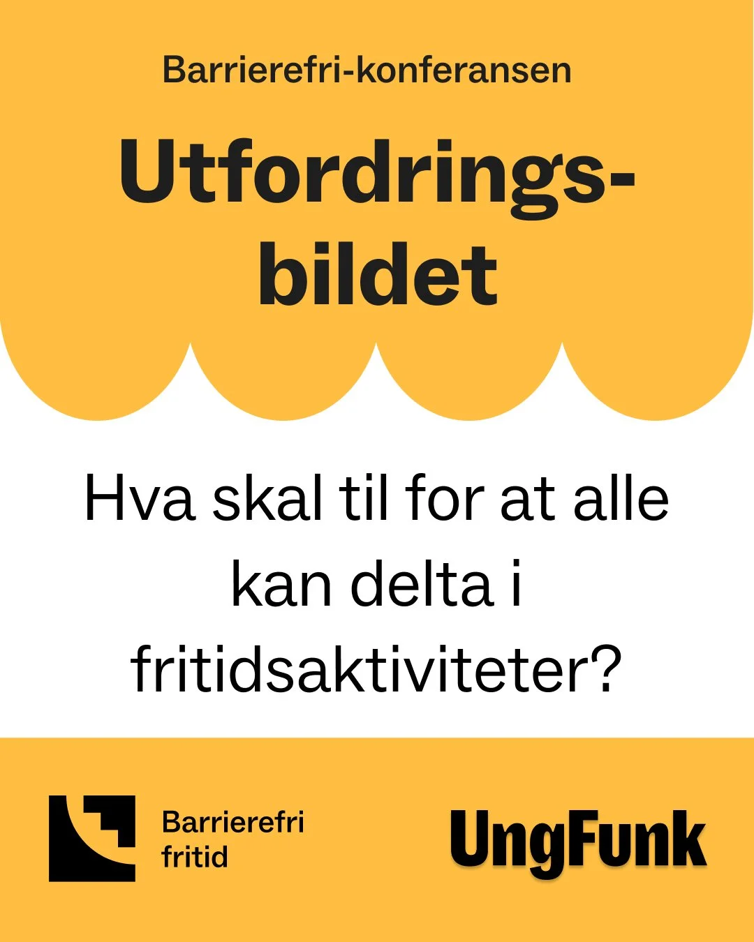 Nå er det under én uke igjen til Barrierefri-konferansen✨
Vi gleder oss til en dag fylt med et spennende program og en rekke utrolig dyktige folk på scenen! 
Vi starter konferansen med tematikken 'Utfordringsbildet - Hva skal til