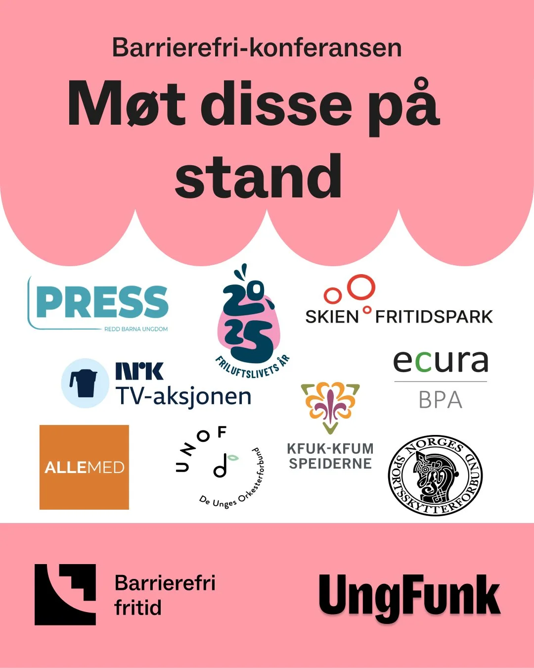 I morgen (24.09) &aring;pner d&oslash;rene kl. 11:00🎉
Da kan du m&oslash;te denne flotte gjengen p&aring; stand:

De Unges Orkesterforbund (UNOF)
🔹Var de f&oslash;rste til &aring; bli sertifisert i august 2022.
🔹Landsomfattende organisasjon for ba
