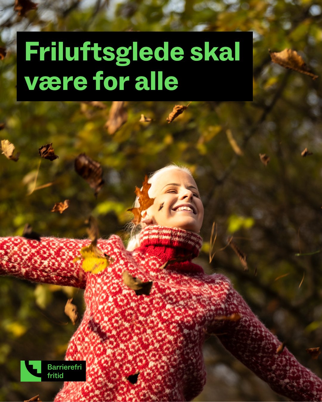 Friluftsglede skal v&aelig;re for alle💚

Sitat fra styreleder i Norges Blindeforbunds Ungdom:
"Jeg tror mange har en holdning om at friluftsliv ikke er for oss med nedsatt funksjonsevne. Det h&aring;per jeg er en barriere vi kan bryte! For meg 