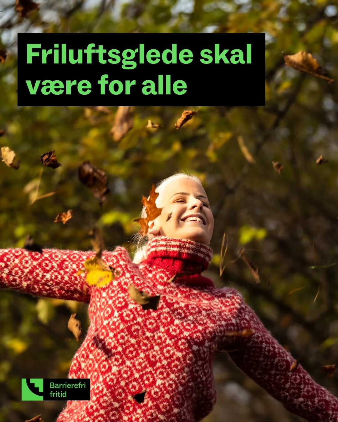 Friluftsglede skal v&aelig;re for alle💚

Sitat fra styreleder i Norges Blindeforbunds Ungdom:
"Jeg tror mange har en holdning om at friluftsliv ikke er for oss med nedsatt funksjonsevne. Det h&aring;per jeg er en barriere vi kan bryte! For meg 