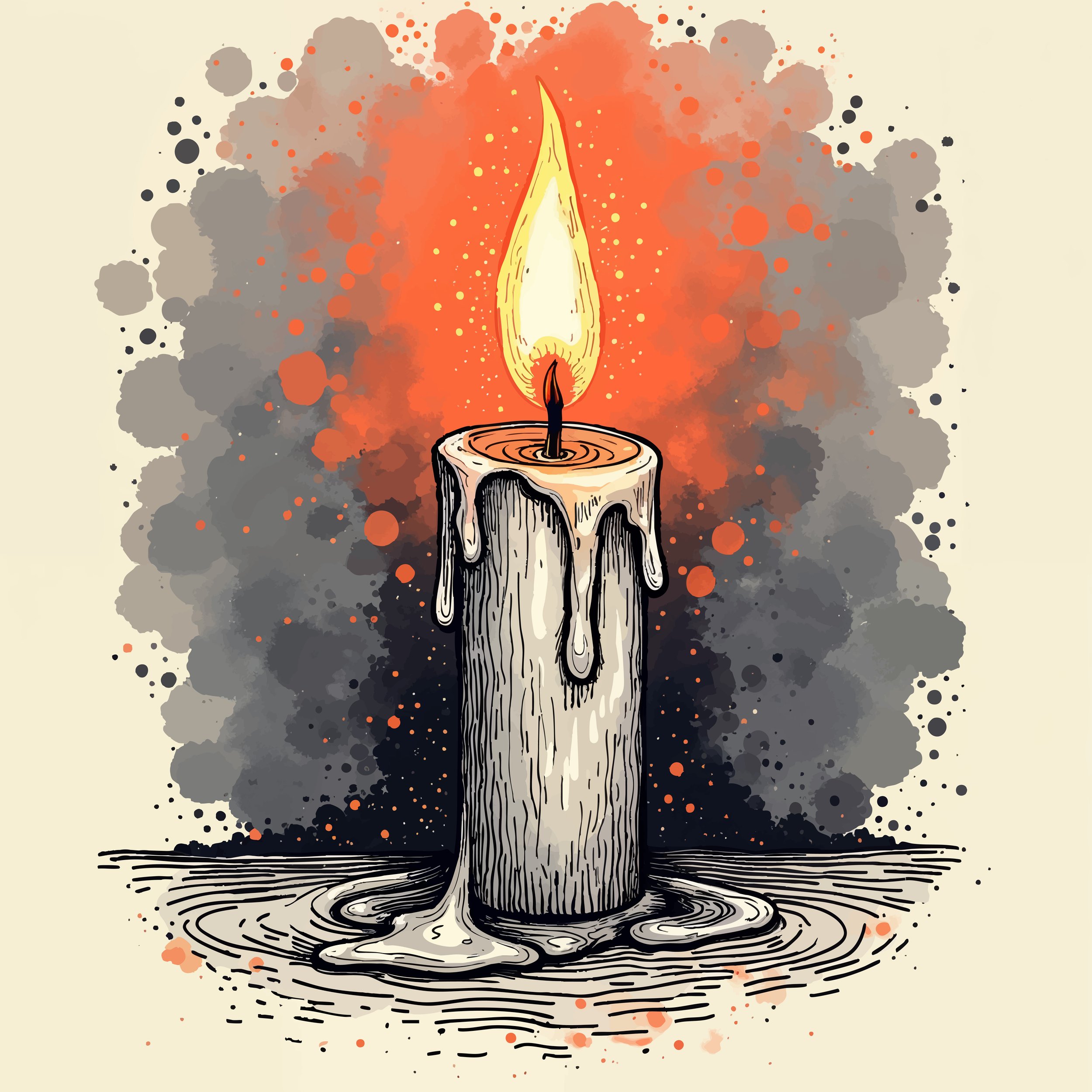 Candle Dripping in Reverse