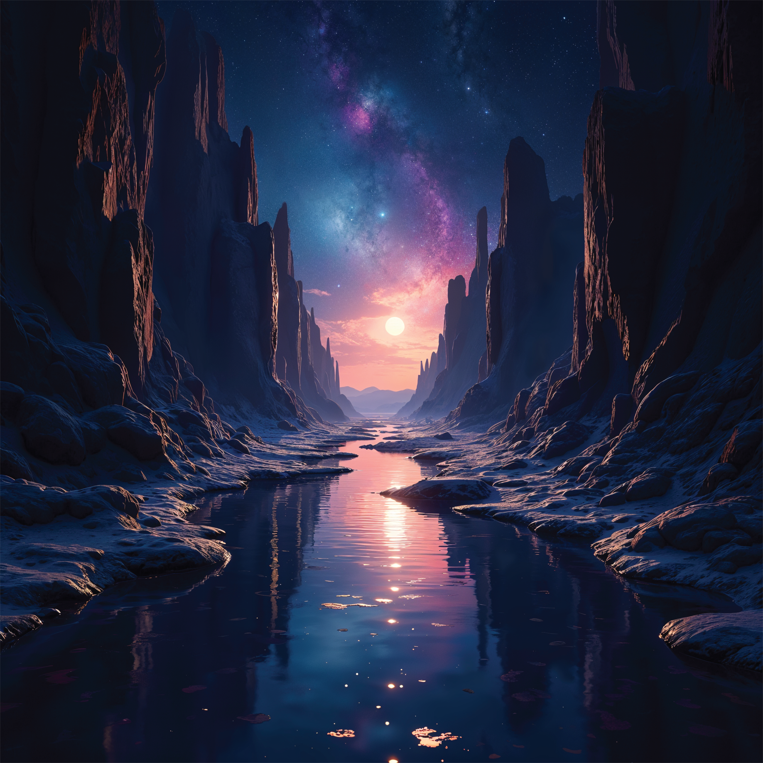 Celestial Canyon Reflections