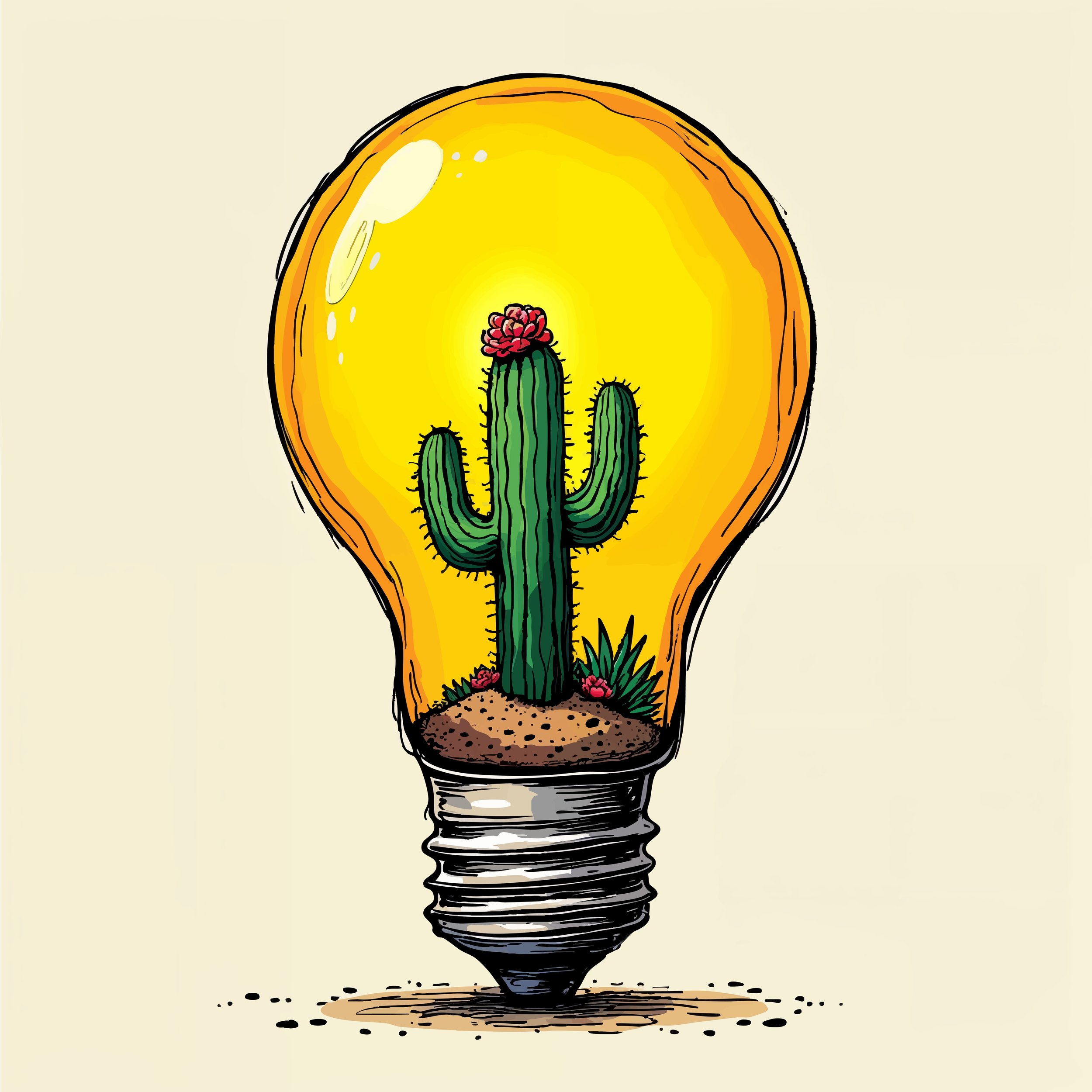 Cactus in a Lightbulb