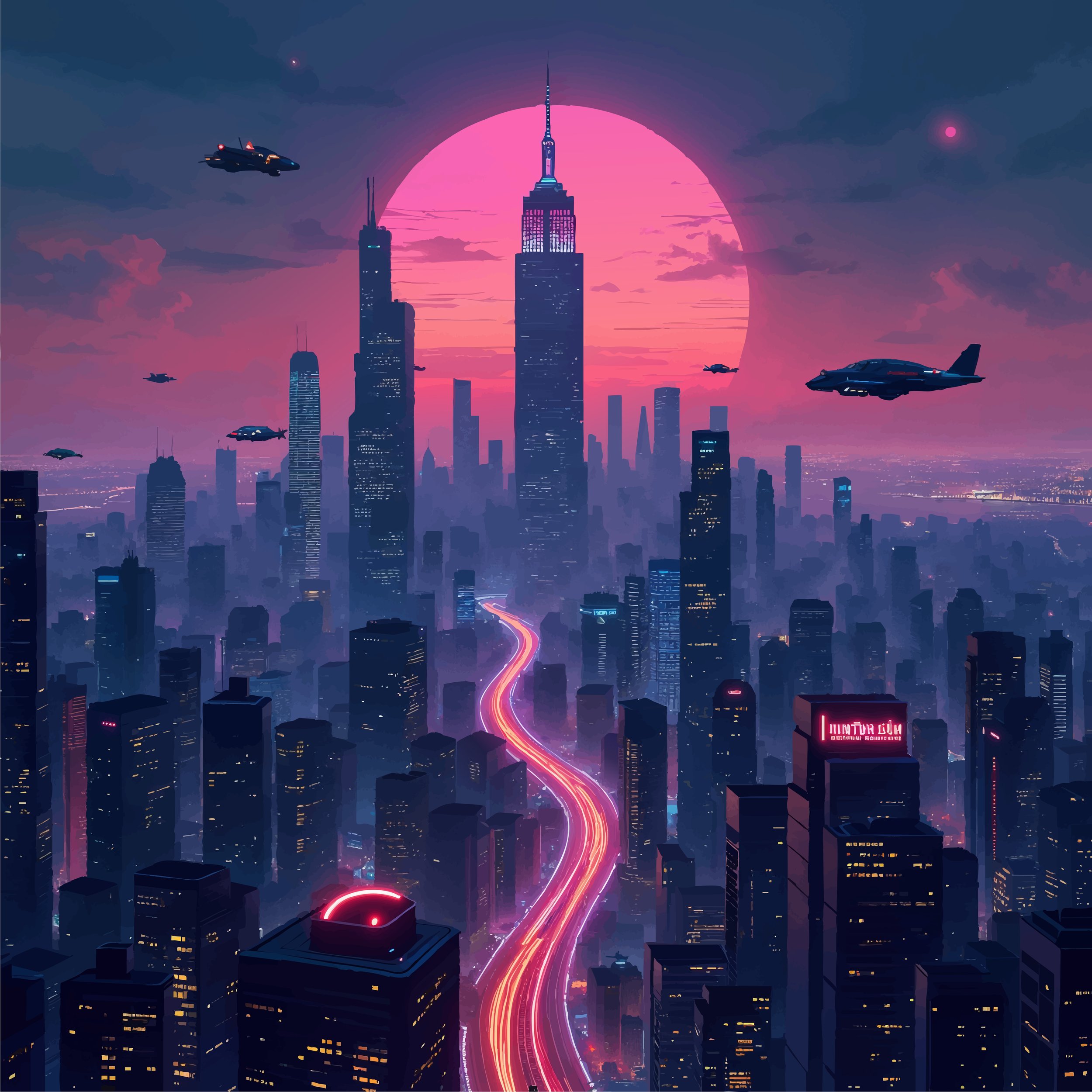 Futuristic City Skyline