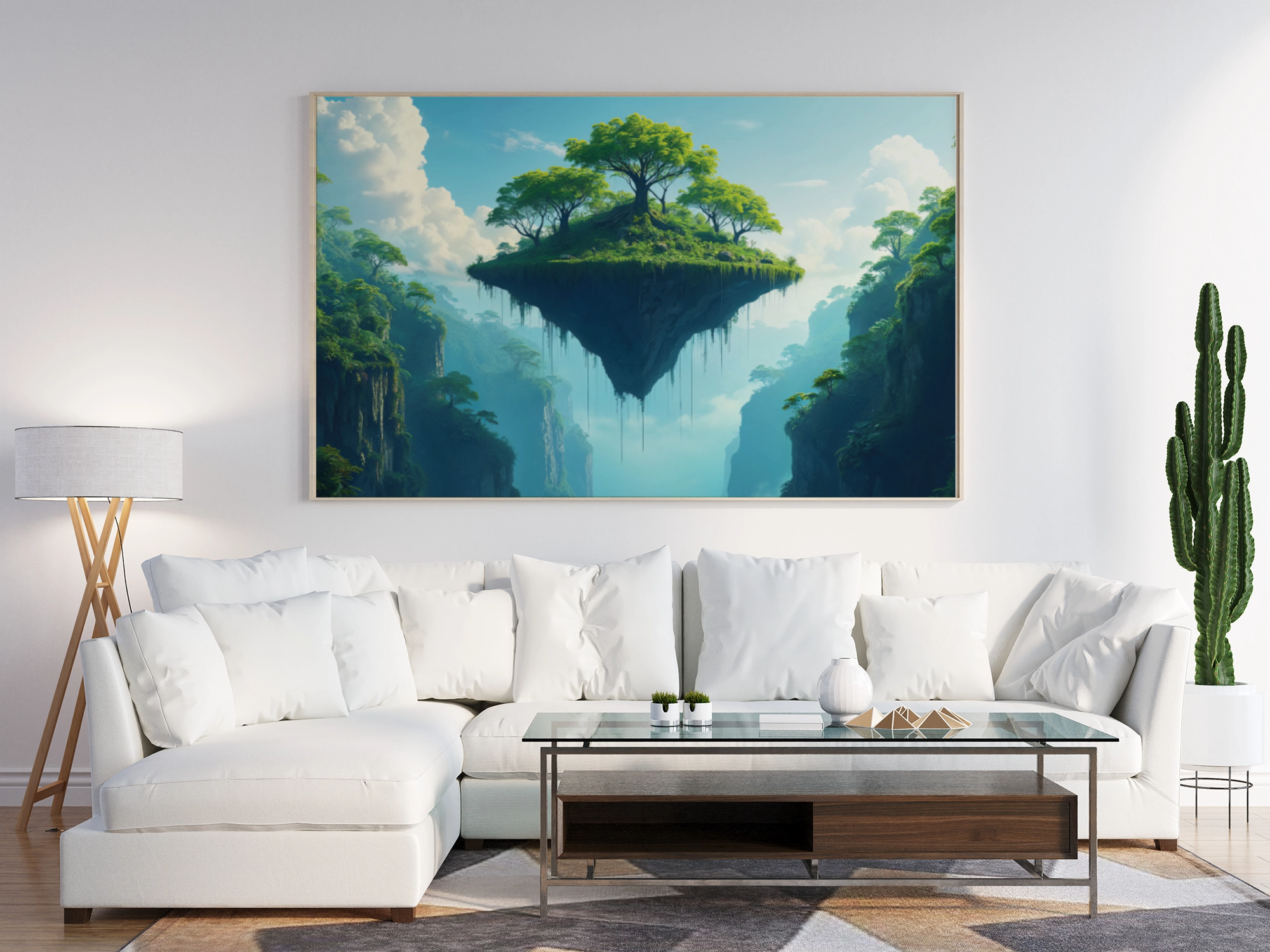 Floating Forest Haven – Fantasy Island Artwork for Prints & Digital Use ...