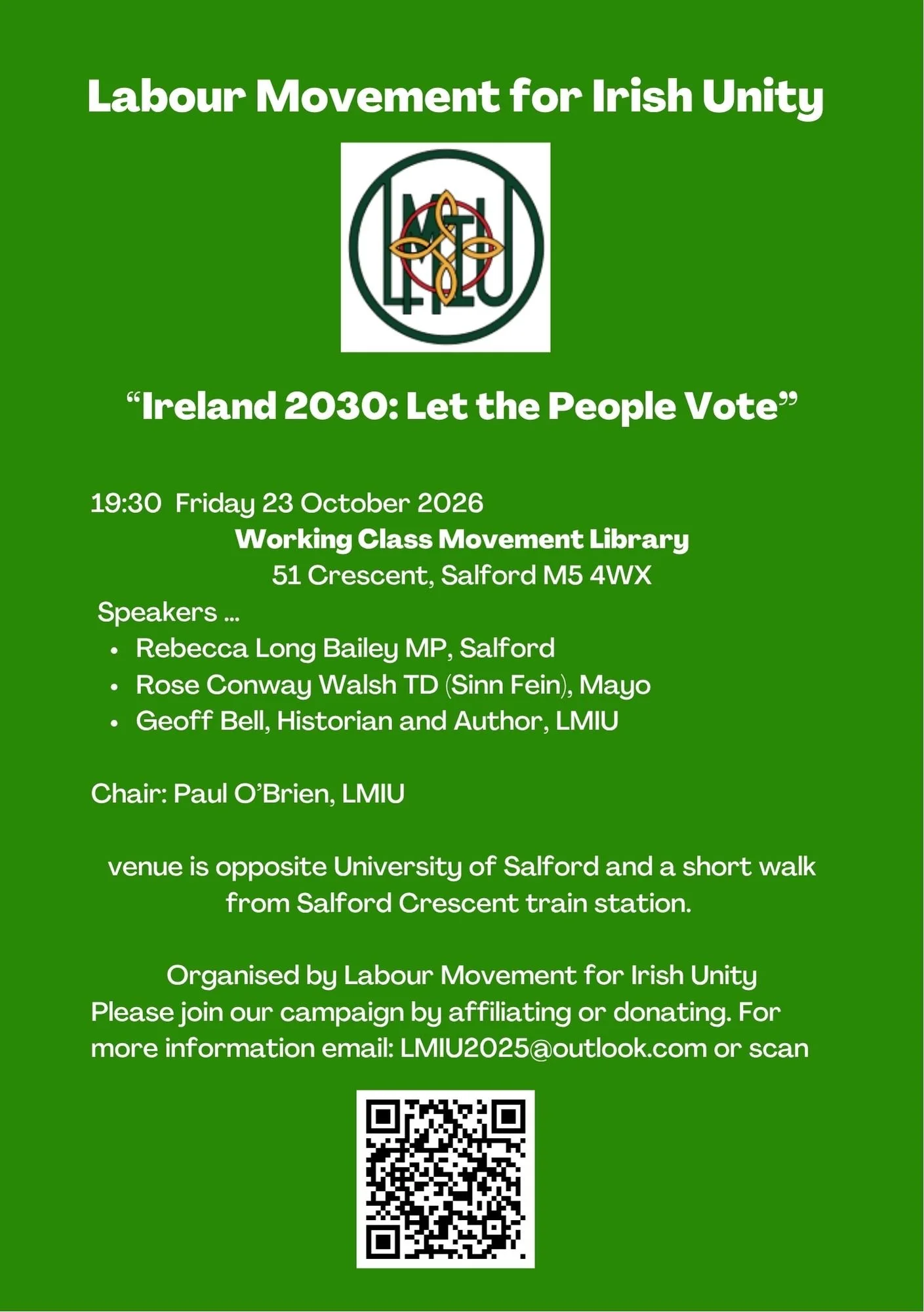 Salford meeting - 23rd October
