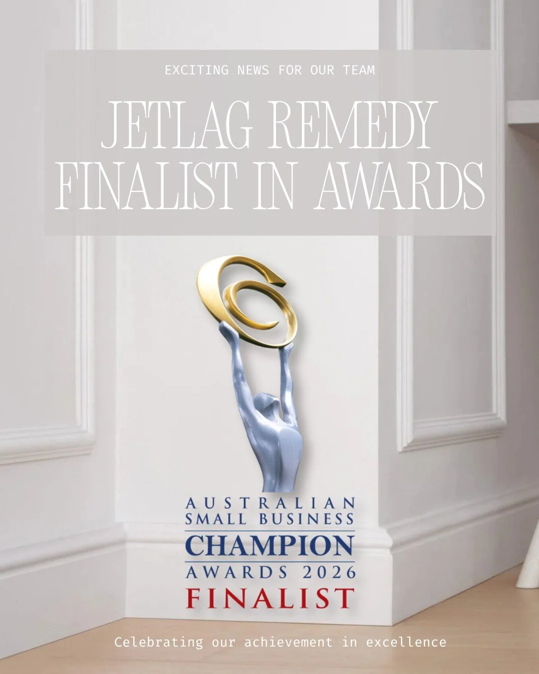 We have some exciting news to share... Jetlag Remedy has been named a finalist in the Business Champions Awards! 🏆

This recognition means so much to us. Building a business you're proud of takes an incredible team, and ours shows up every single da