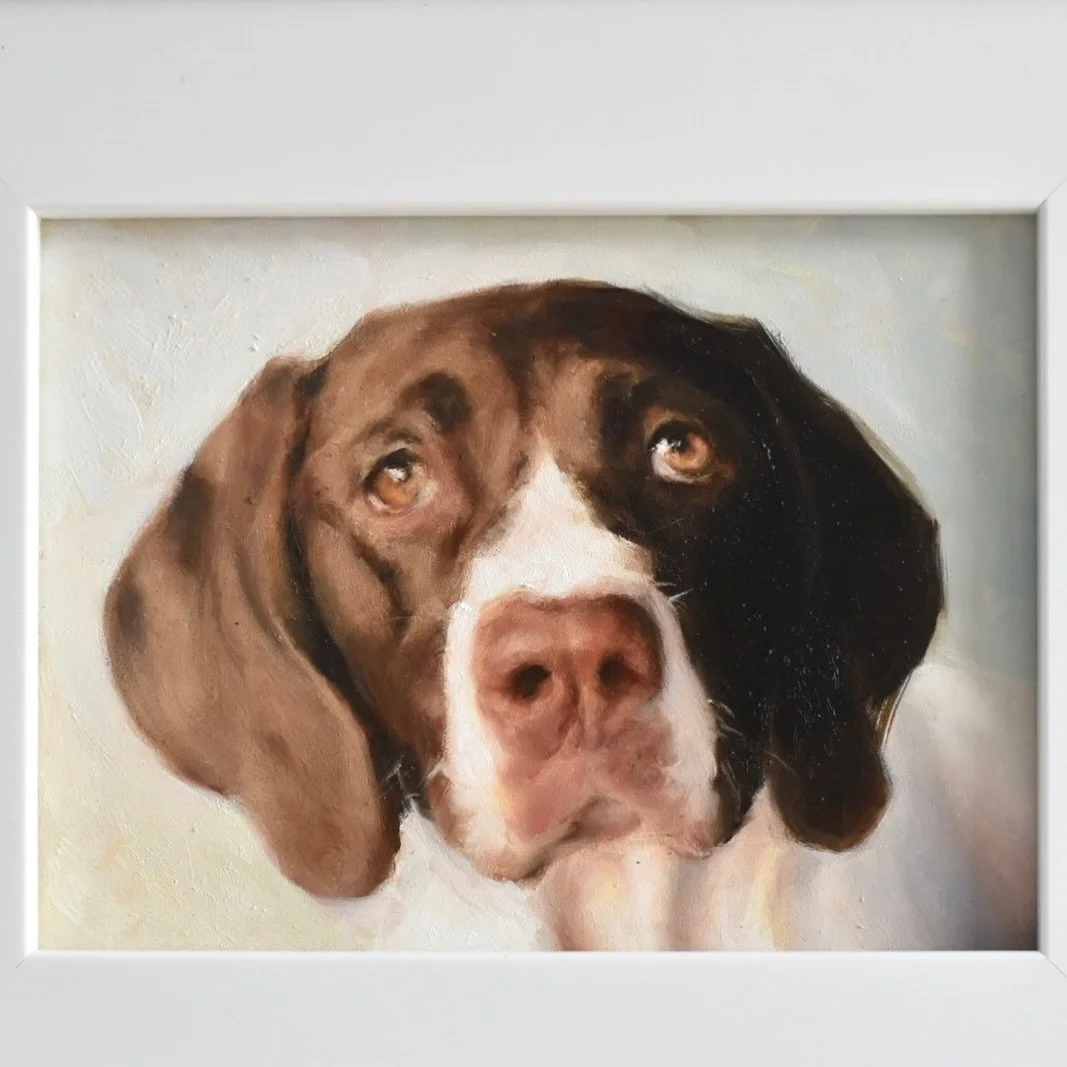 Painting of Sage I made for my sister. 💗

6x8
Oil on panel

#petportraitartist #petportraitsofinstagram #dogpainting #oilpainting #artoninsta #realisticart #gsppuppy #gsp