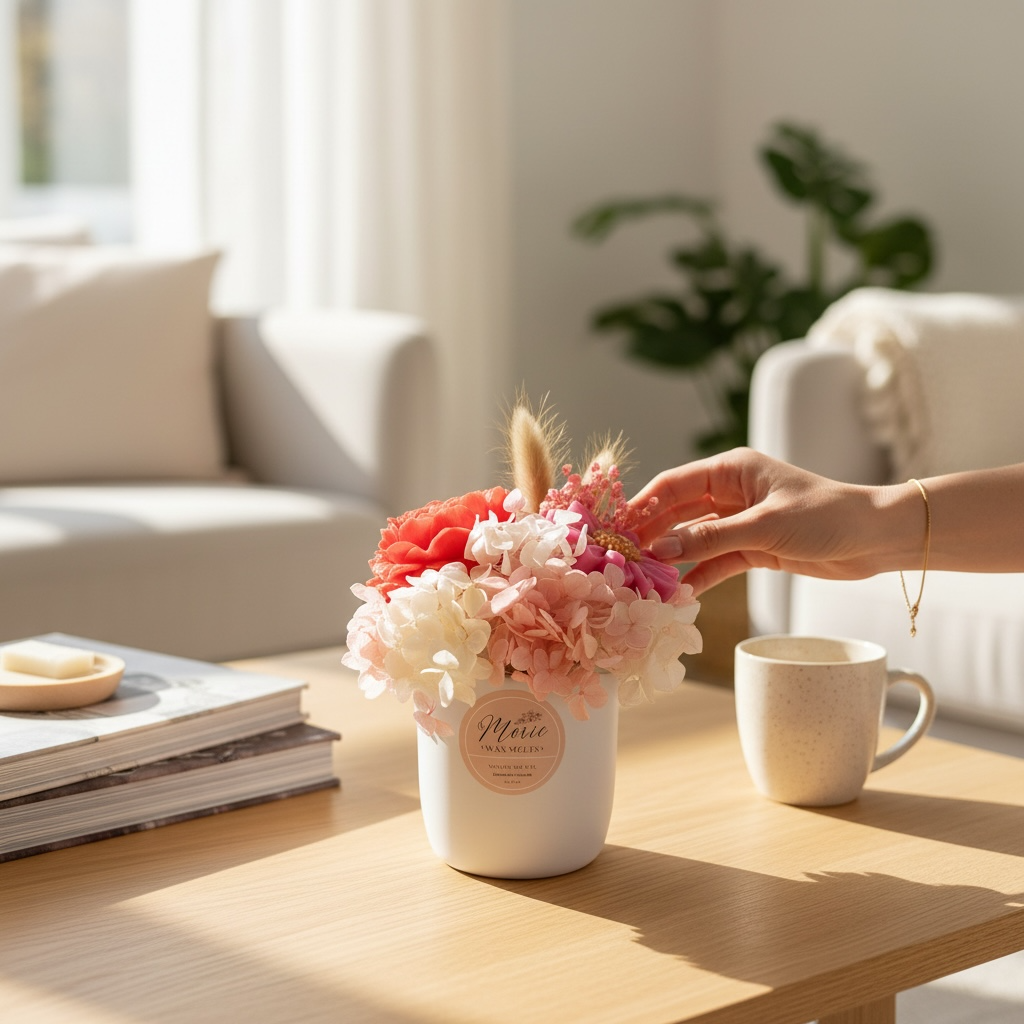 Peony Kiss | Candle Bouquet