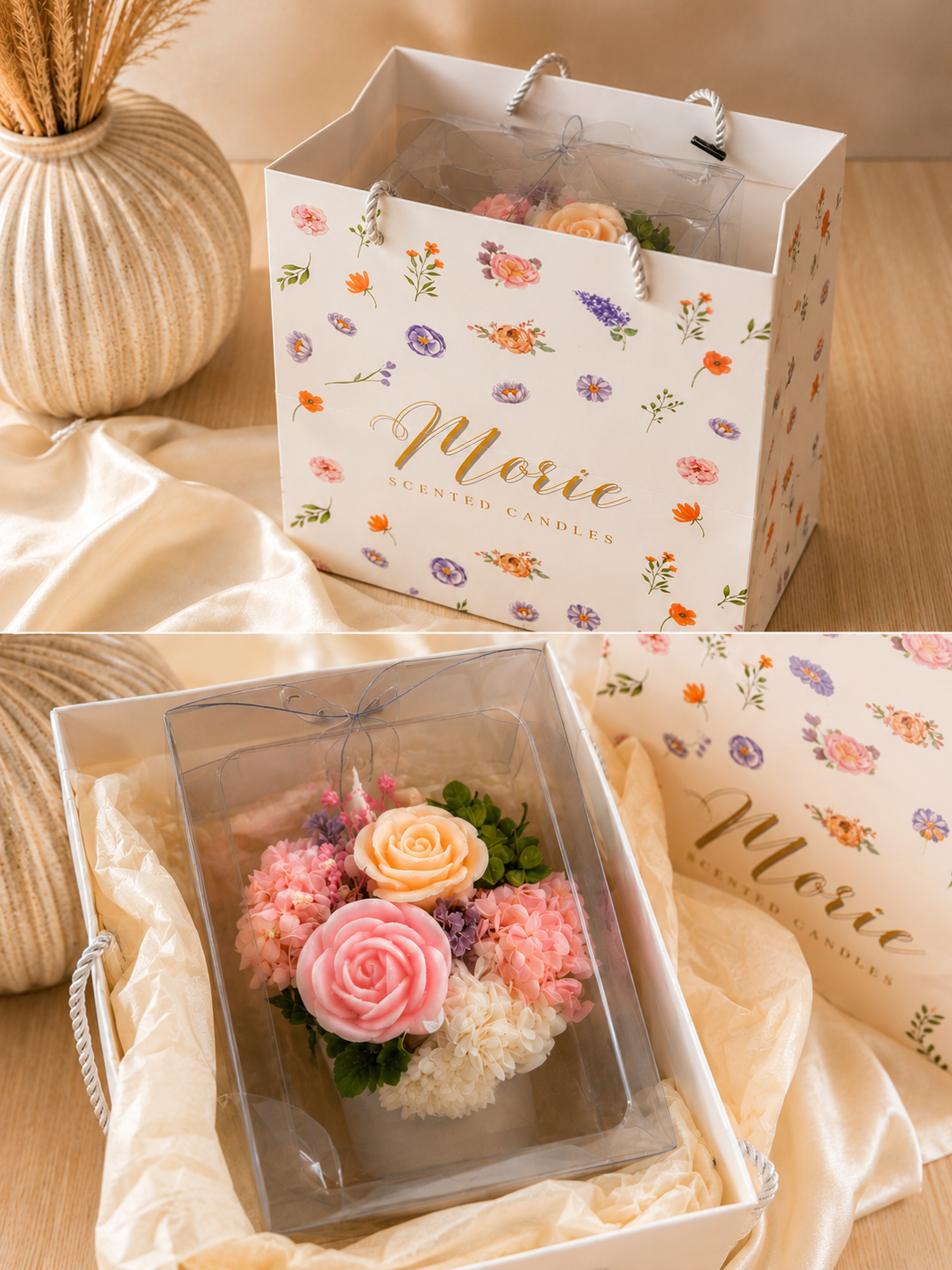 Blush Nocturne Candle Bouquet unboxing.png