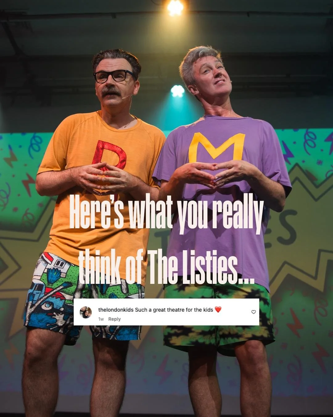 If you've seen The Listies, tell us what was the funniest thing they did? 🤣

This award-winning comedy duo is coming to New York, with their popular family friendly show Make Some Noise!

🎭 The Listies: Make Some Noise
📆 July 1 - 19
📍AMT Theater,