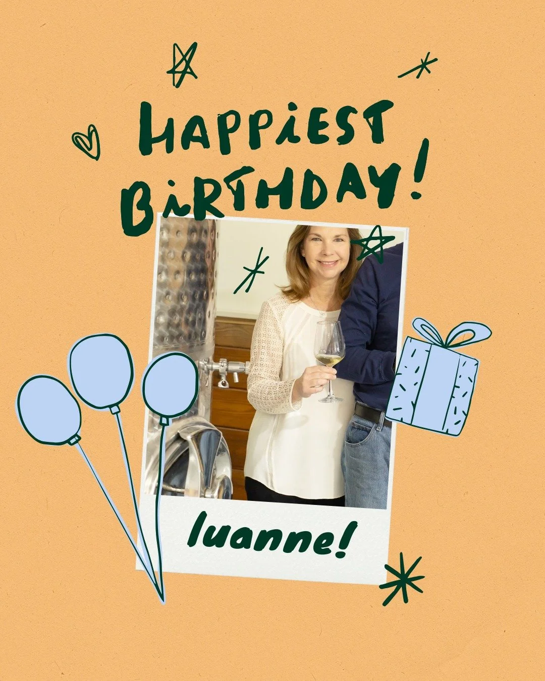 Please join us in wishing a very happy birthday to our co-owner and founder, Luanne! 🥂 We’re celebrating at home with local steaks, Good Spirit Farm wine (of course), and family. Pop open your favorite bottle and raise a glass with us to toast