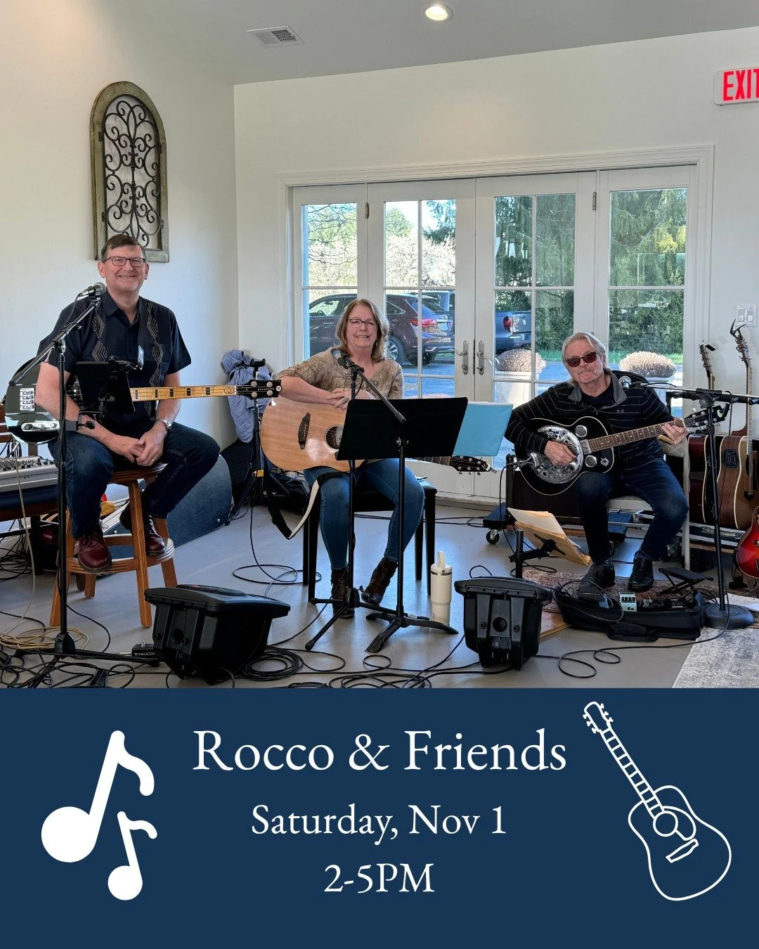 A fang-tastic Halloween weekend calls for good wine & great tunes!
🎶 Rocco & Friends | Saturday, Nov 1 | 2–5PM