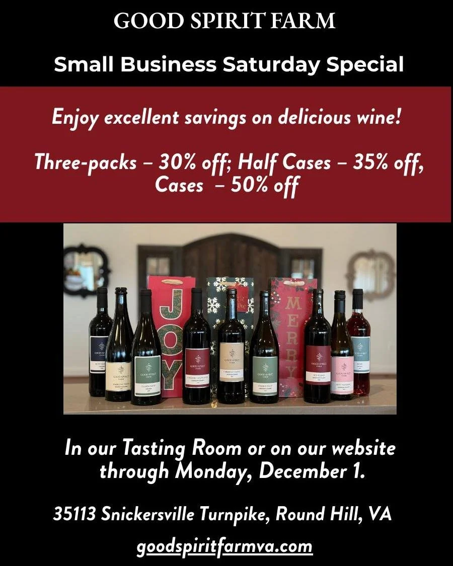 Opportunity to enjoy great savings and support a small business this weekend! 
#loveloudoun❤️ #loveloudounwine #smallbusinesssaturday 
@loudounwine