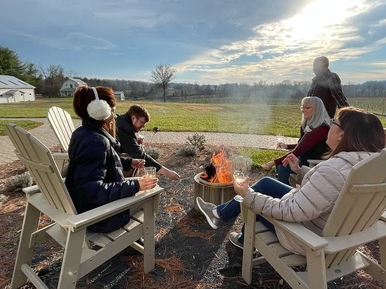 We&rsquo;re toasting to longer days ahead with s&rsquo;mores, hot chocolate, mulled wine, and a cozy fire pit. Stop by the Tasting Room and warm up with us! 🔥🍷
