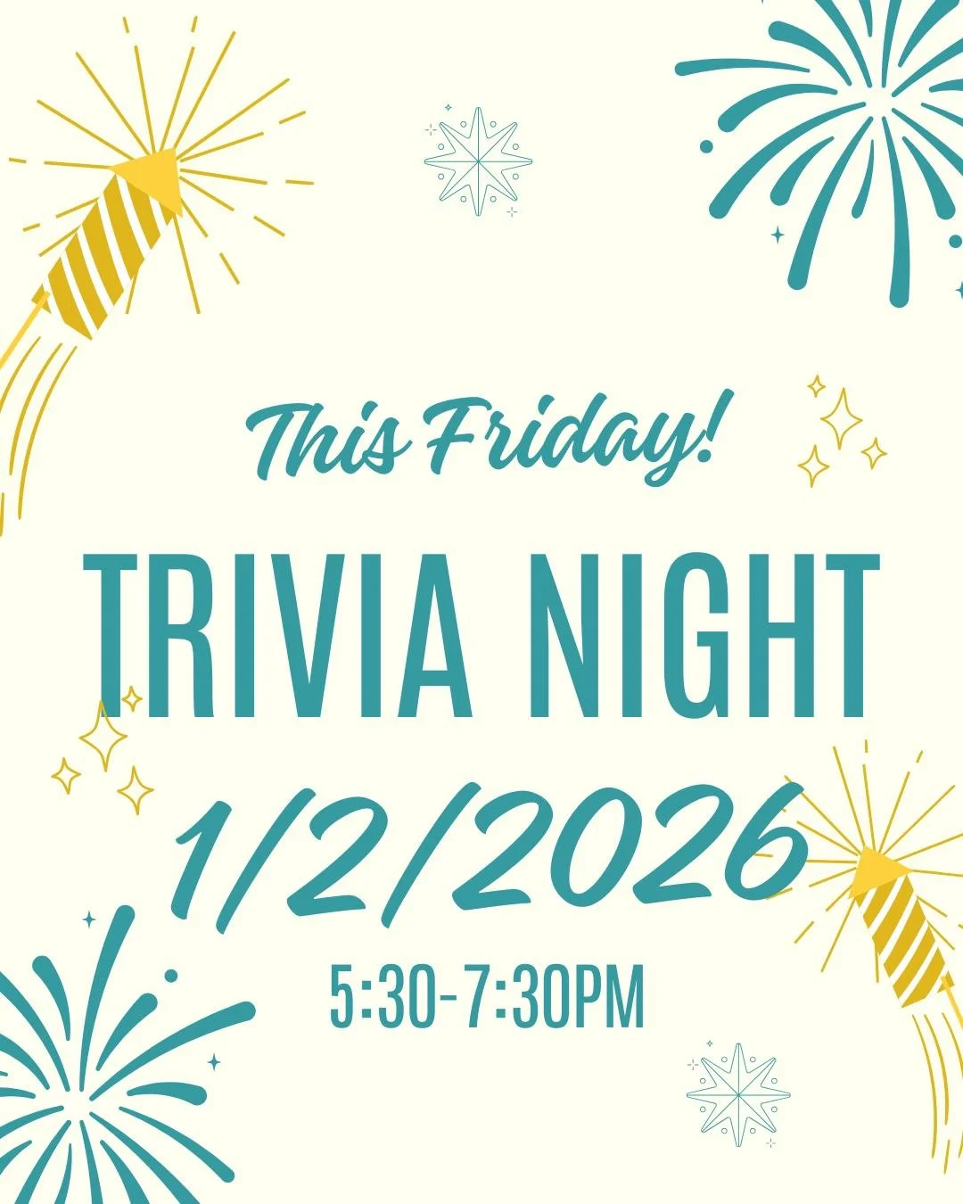 This Friday, Trivia Night is back in the Tasting Room! 🧠🍷 This time, the theme is 2025&mdash;we&rsquo;re taking a look back to see how much you remember from the year. Trivia kicks off at 5:30 PM, with great prizes up for grabs!