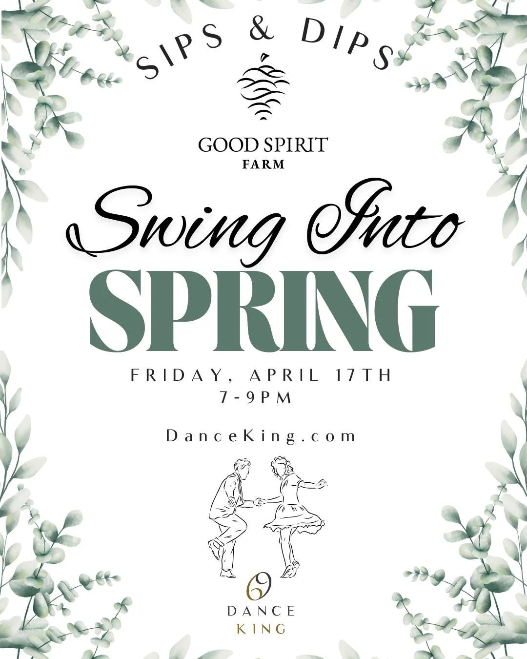 Swing into spring with an evening of wine, light bites, and dancing! 🌸🍷 Join us on April 17th at 7 PM for another fun dance class with Dance King. Tickets are on sale now!