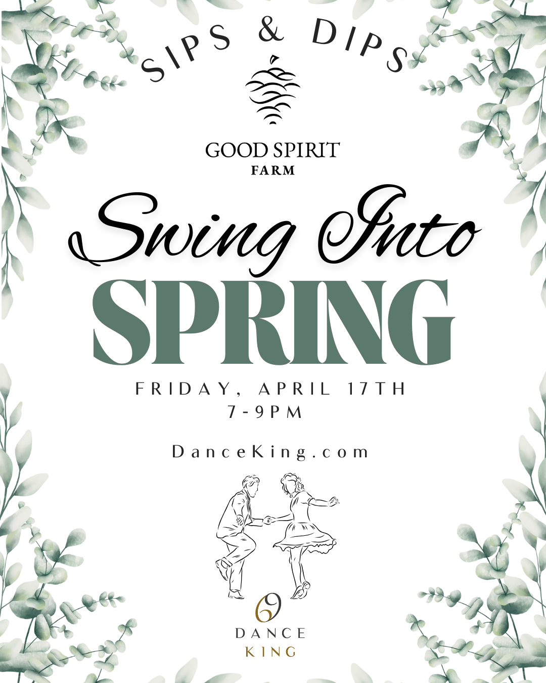 Swing into Spring -- Sips & Dips Dance Event