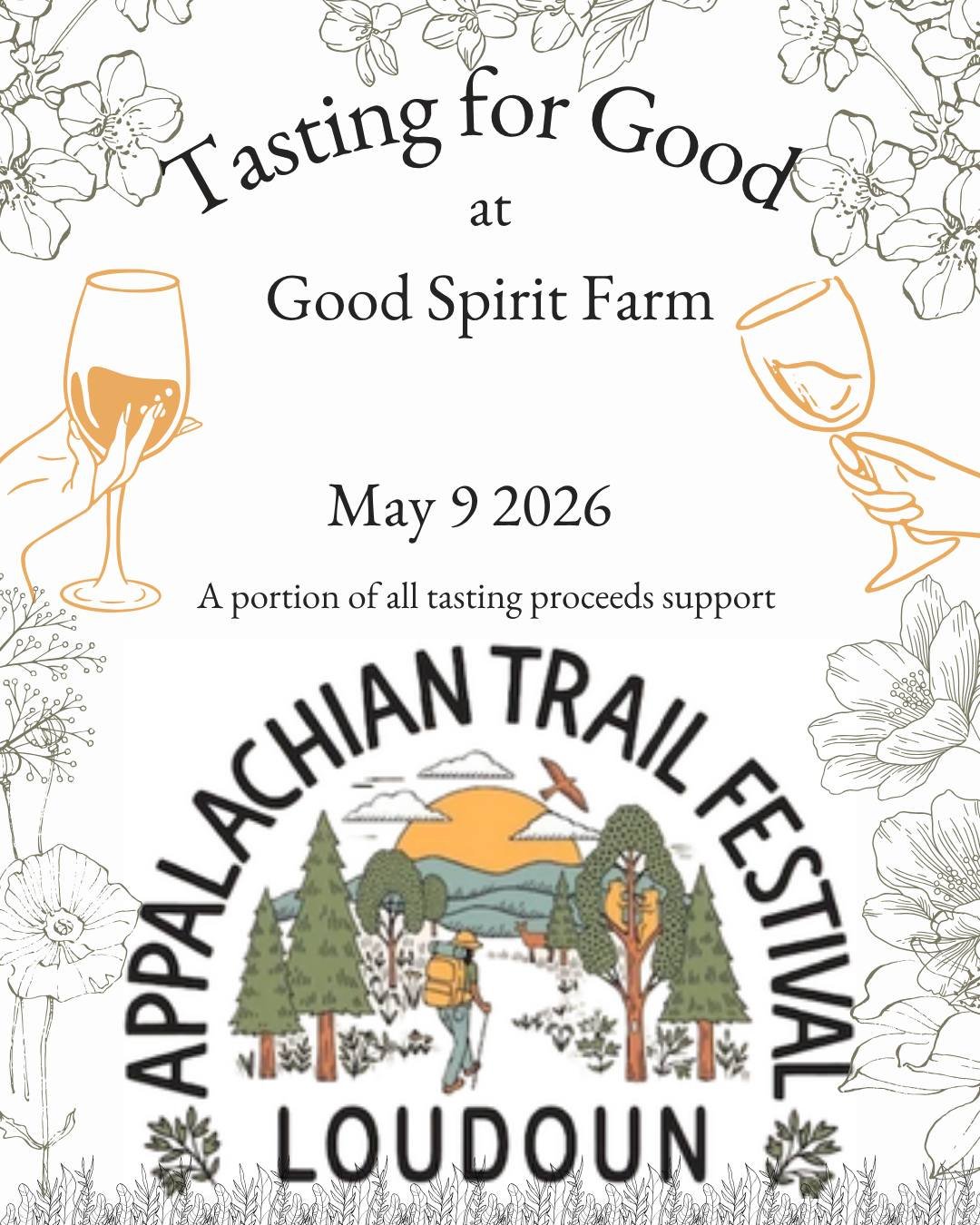 Join us on May 9th for Tasting for Good, where a portion of all tasting proceeds will benefit the Loudoun Appalachian Trail Festival. We&rsquo;re proud to support an organization that contributes so much to our community.