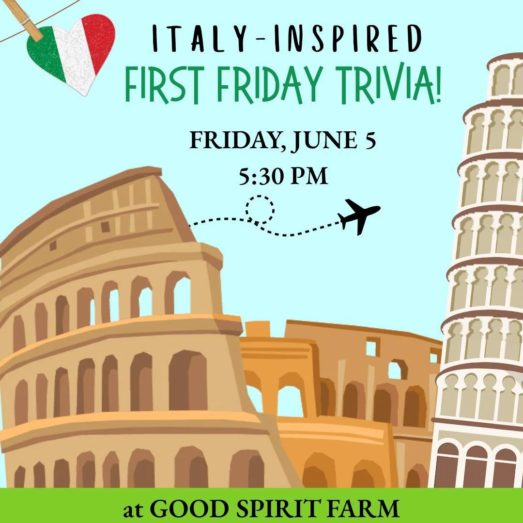 We couldn't get enough of it on our family vacation...so this month's First Friday Trivia is all about Italy! The food, wine, culture...
🍹Enjoy an Aperol-inspired winetail while you test your knowledge and compete for cool prizes. FRIDAY, JUNE 5 AT 