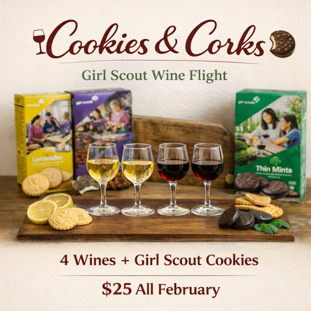 February Flight: Cookies & Corks 