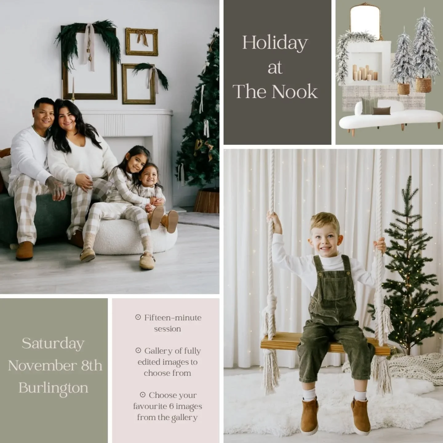 Get ready to capture the magic of the season with a Holiday Petite! 

Whether you&rsquo;re looking to create new family memories, update your holiday cards, or simply have a fun time, these sessions are perfect for you.

🌲 15 minute session

🌲6 dig