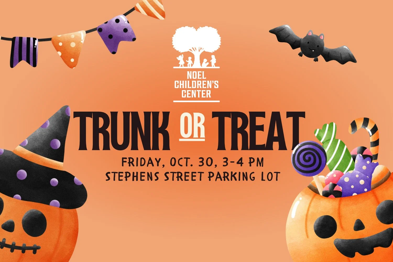 A graphic promotes a Halloween event at Noel UMC on Friday, Oct. 30