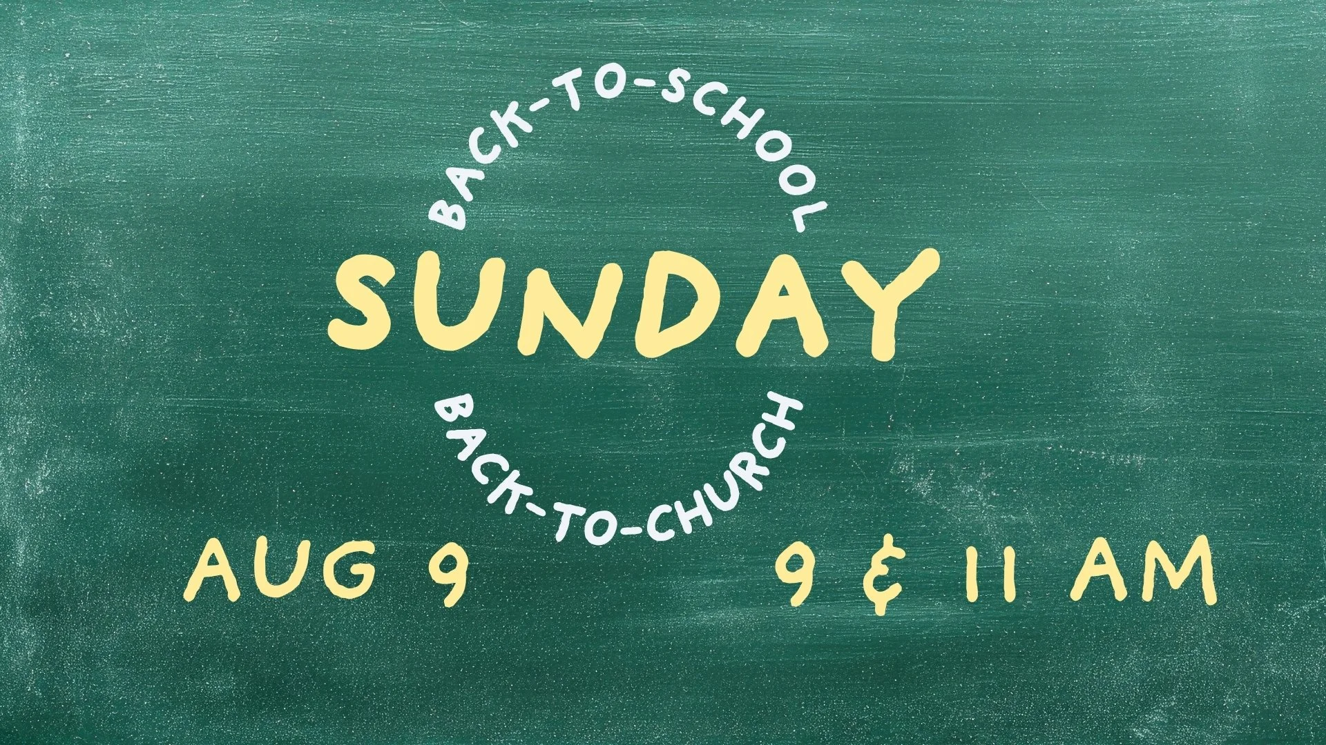 Back-to-School, Back-to-Church Sunday