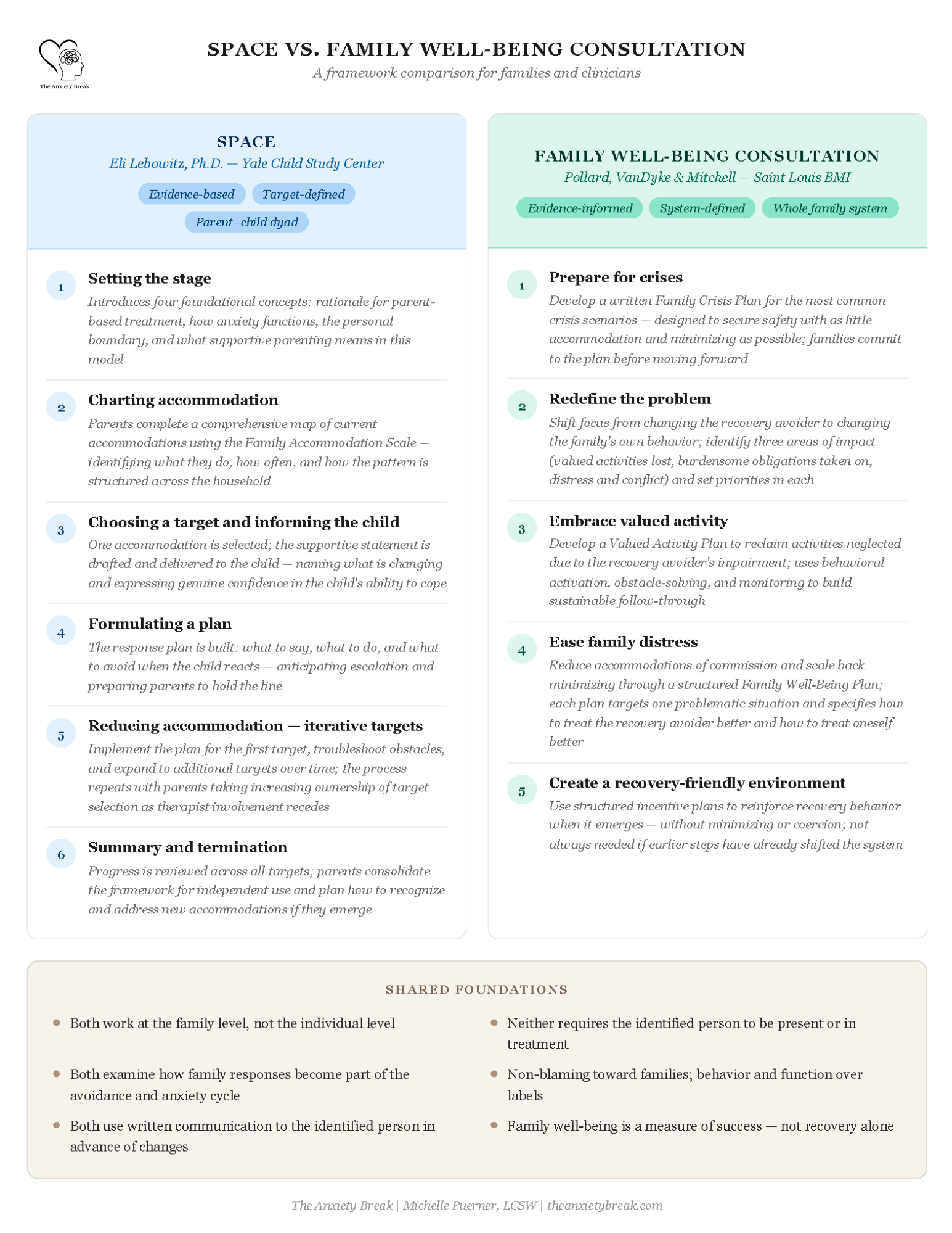 SPACE vs. Family Well-Being Consultation: A framework comparison for families and clinicians.