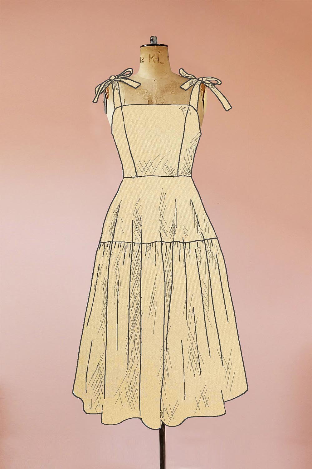 butter yellow summer cocktail dress