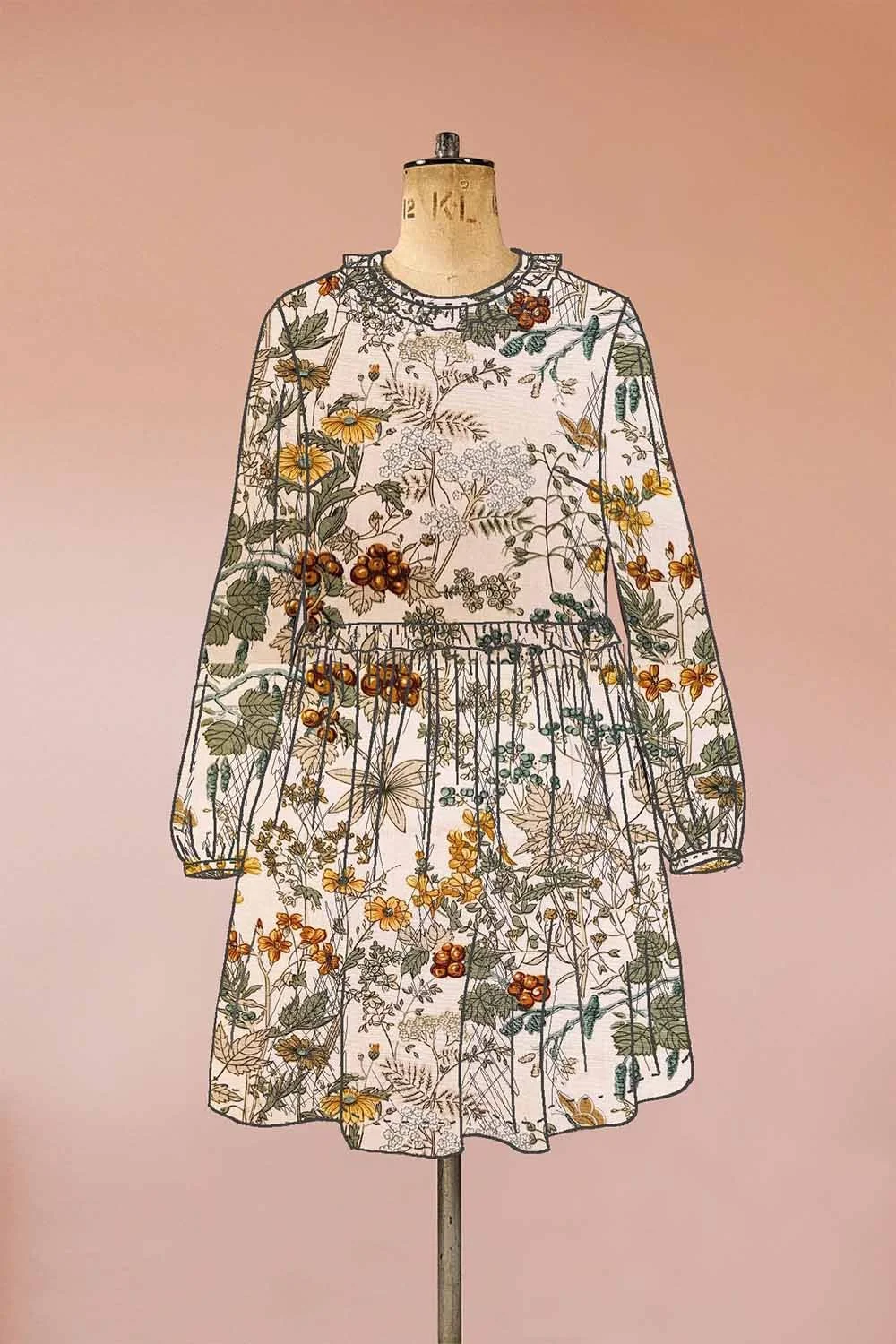 made to order long sleeve smock dress