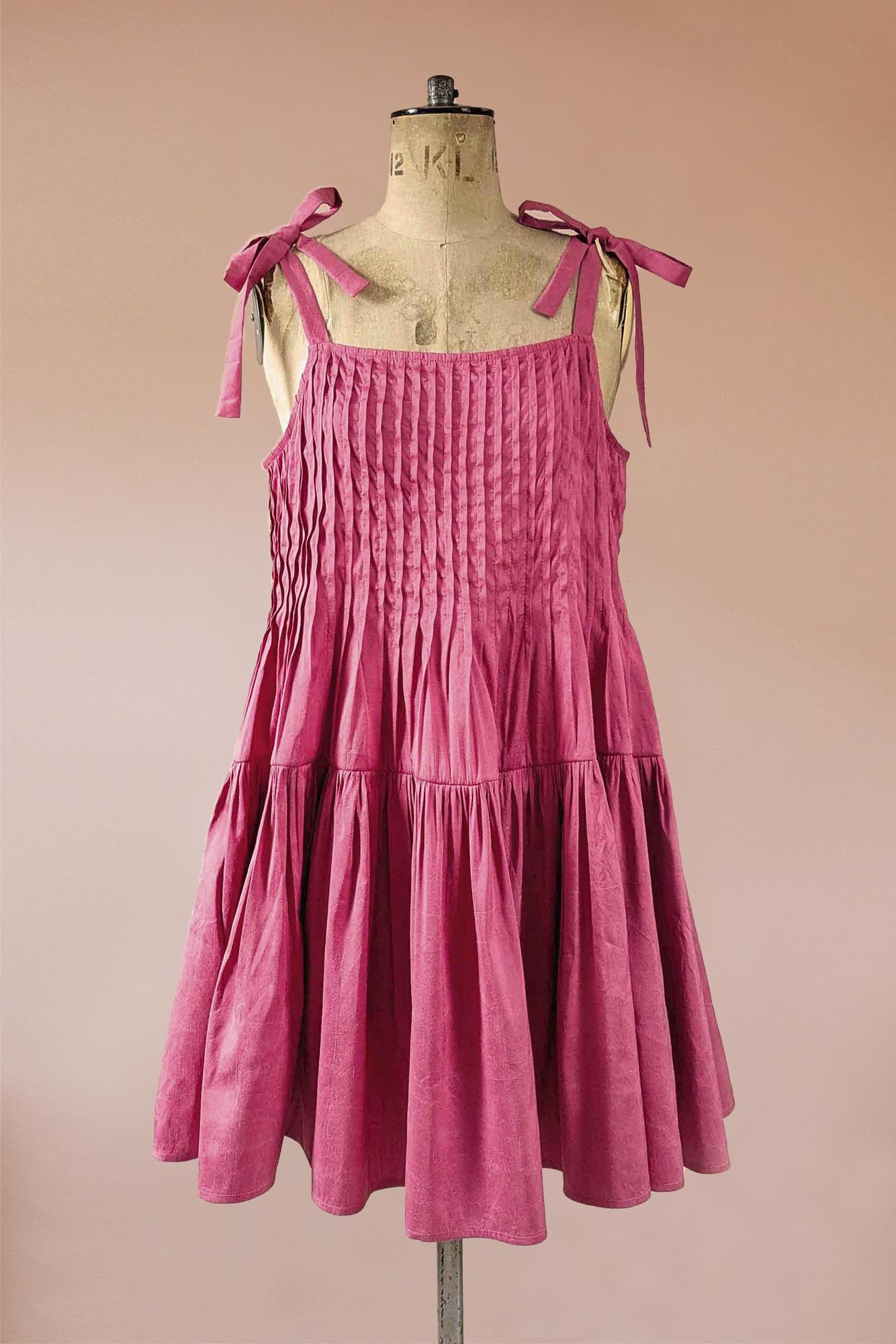pink satin mini dress