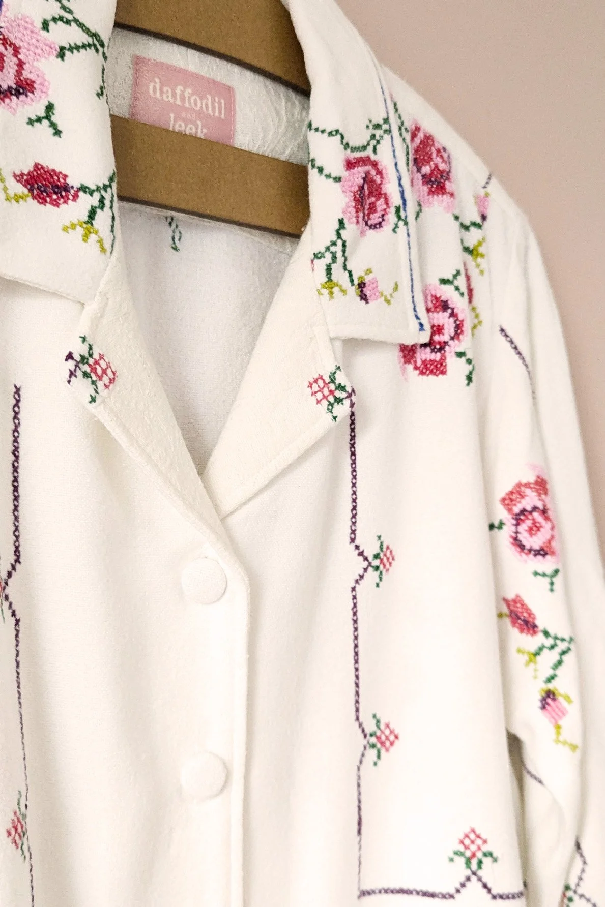 Evelyn Retro Floral Patchwork Shirt