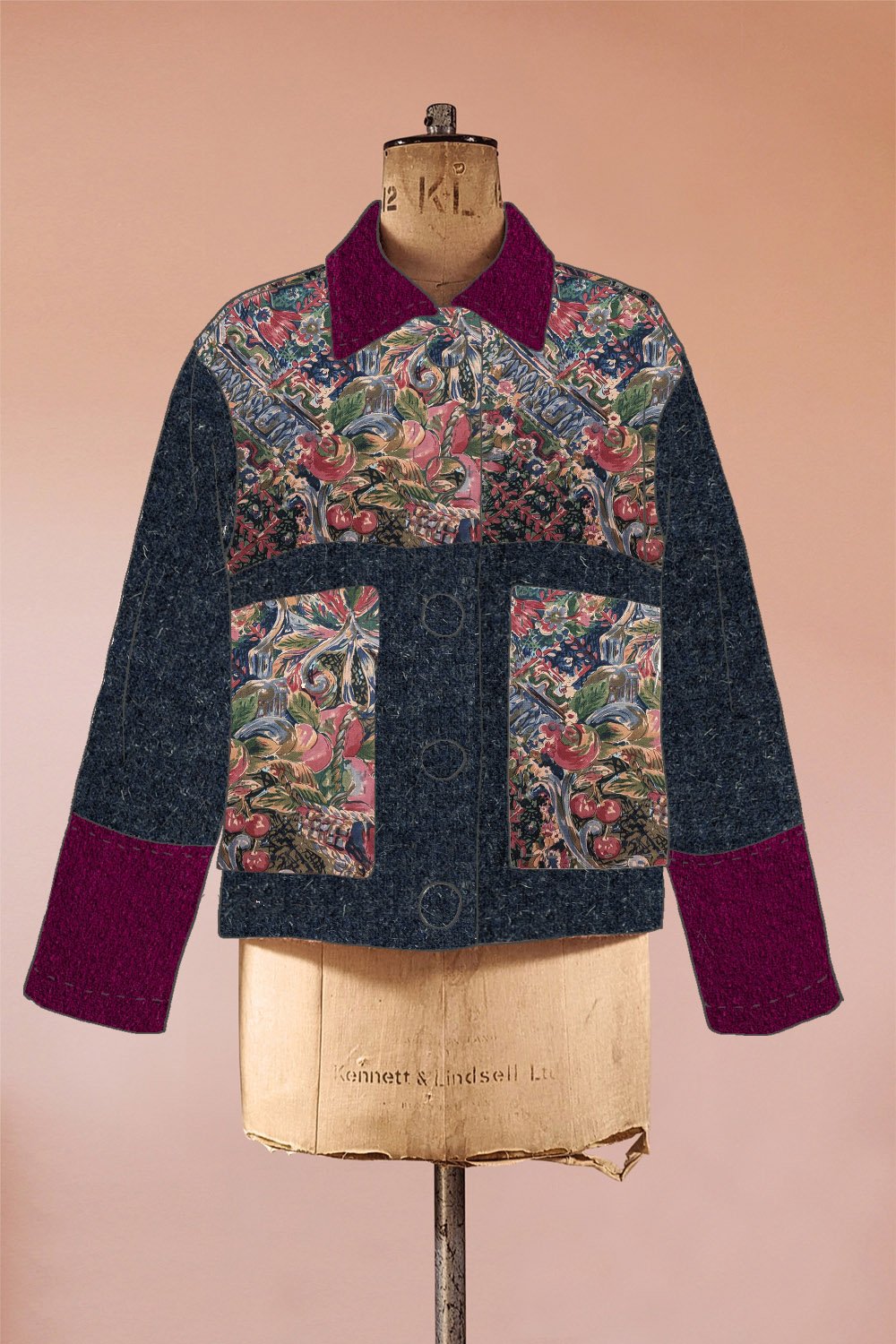Unique navy womens jacket