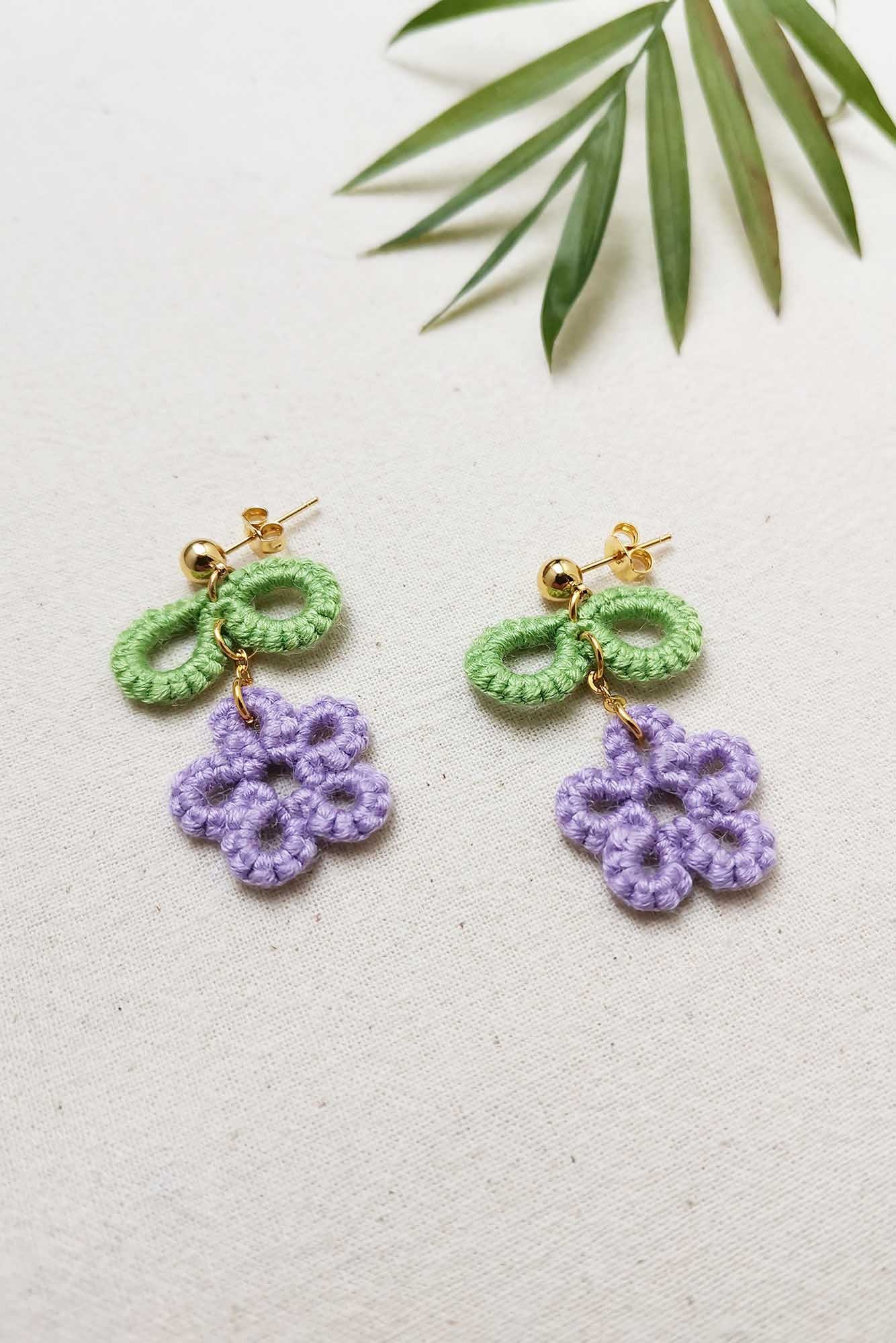 cute trendy flower earrings