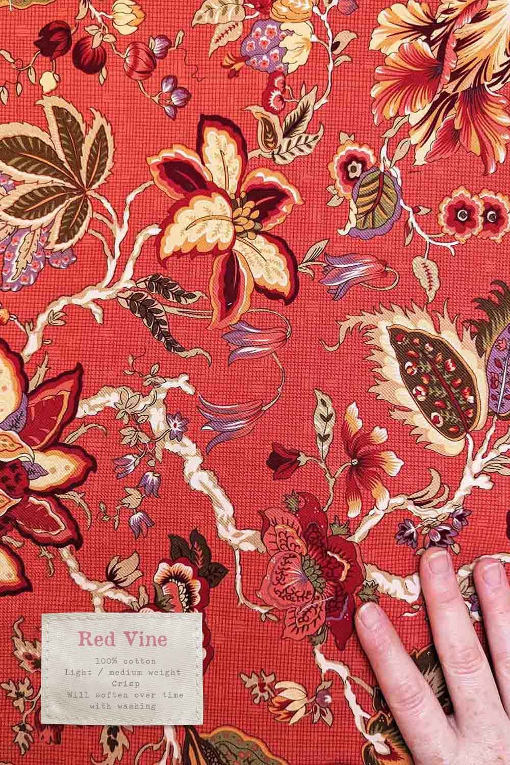 vintage red fabric