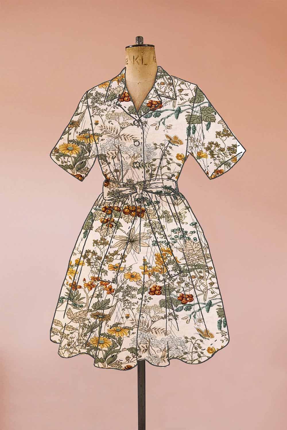 berry print made to order dresses