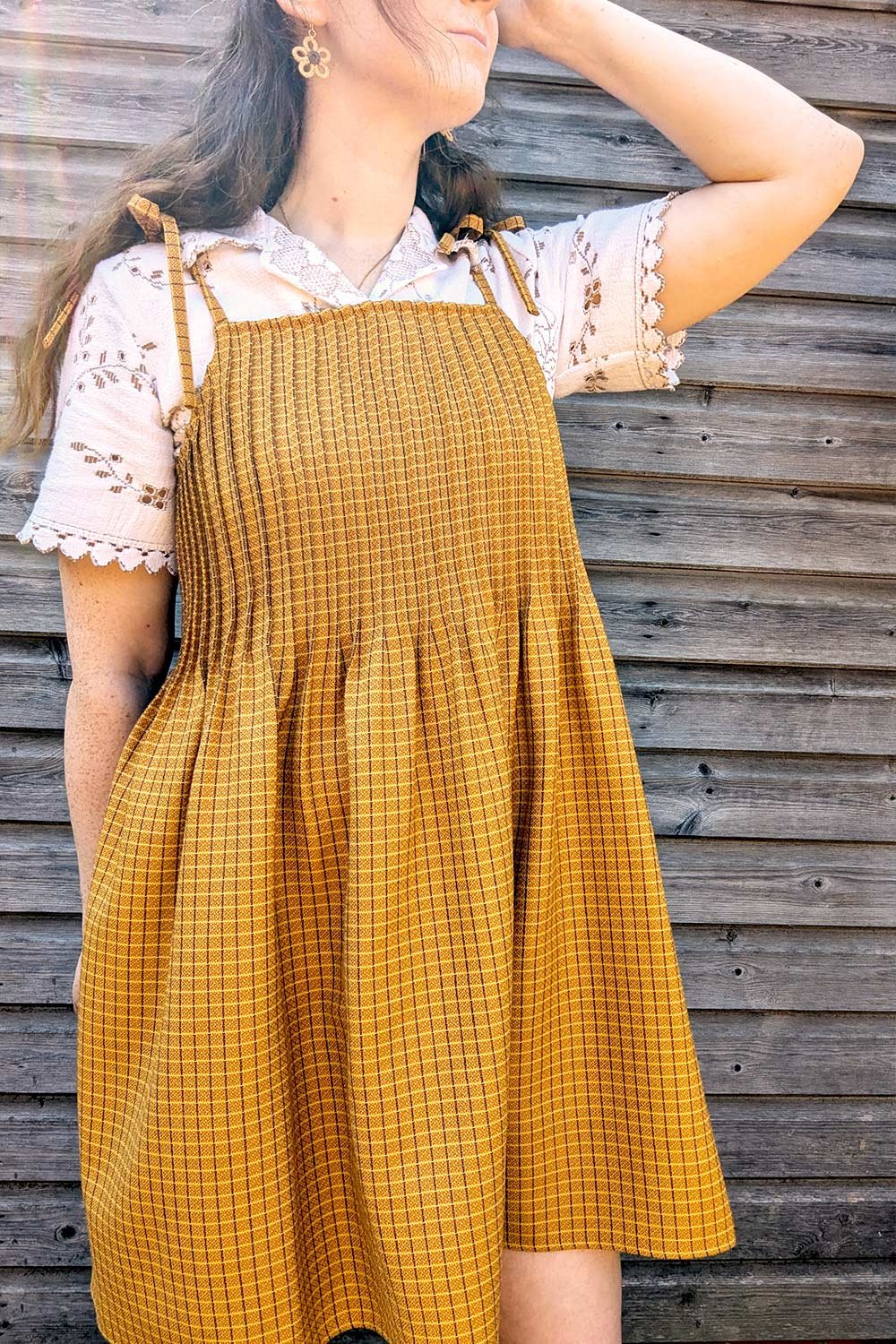 tartan pinafore dress