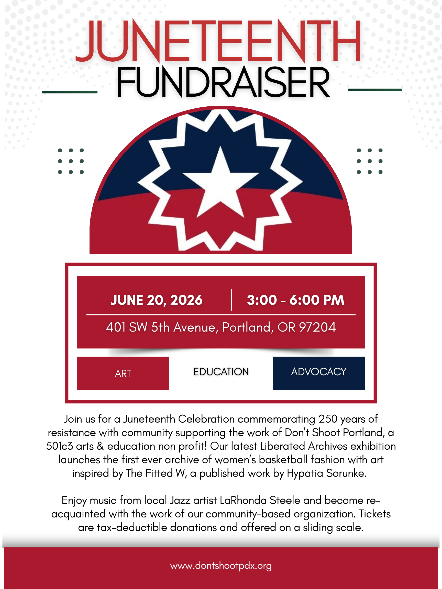 Juneteenth Fundraiser + Exhibit for Don't Shoot Portland!