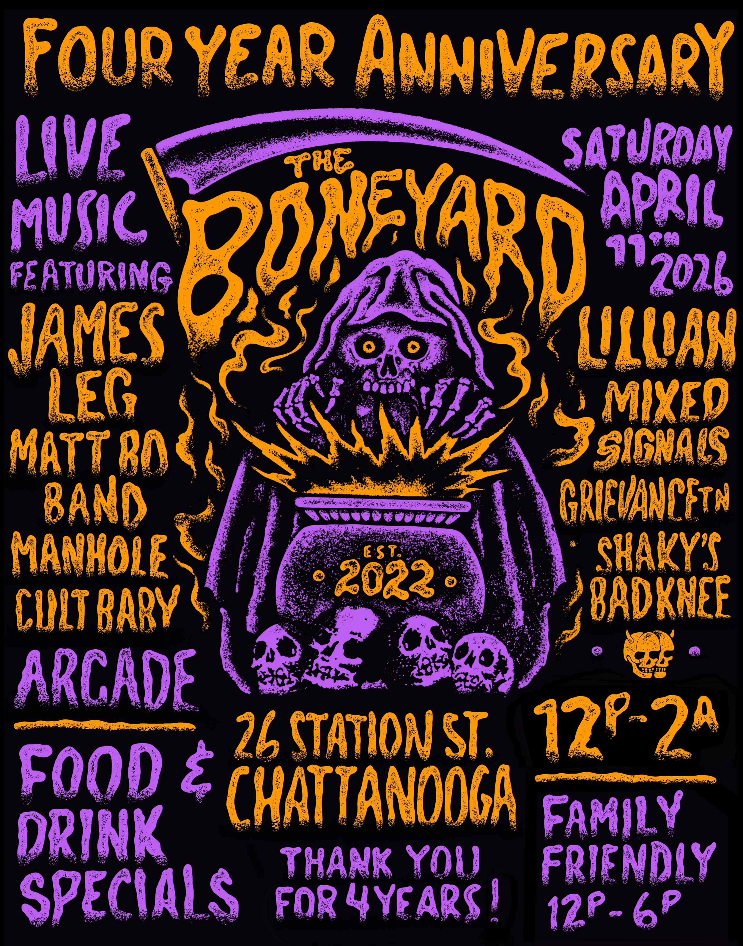 BONEYARD 4 YEAR ANNIVERSARY 4.11.26