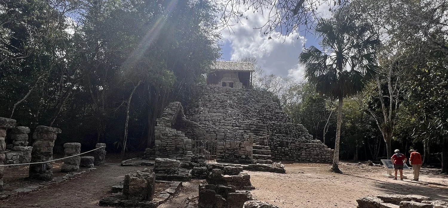 Architectural detail at the ancient Maya city of Cobá in Quintana Roo.