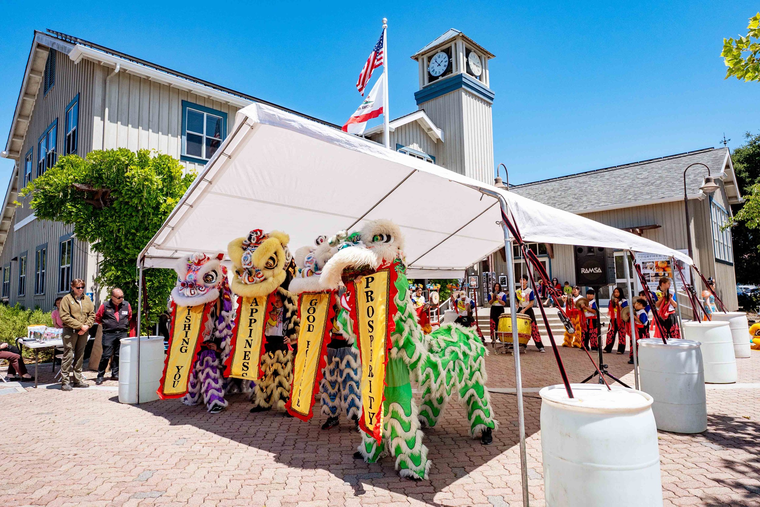 Lion Dance at the AAPI festival in Tiburon